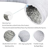 YIJUHOU 4 Inch 10 ft Flexible Aluminum Air Ducting 100mm Dryer Vent Hose view 3
