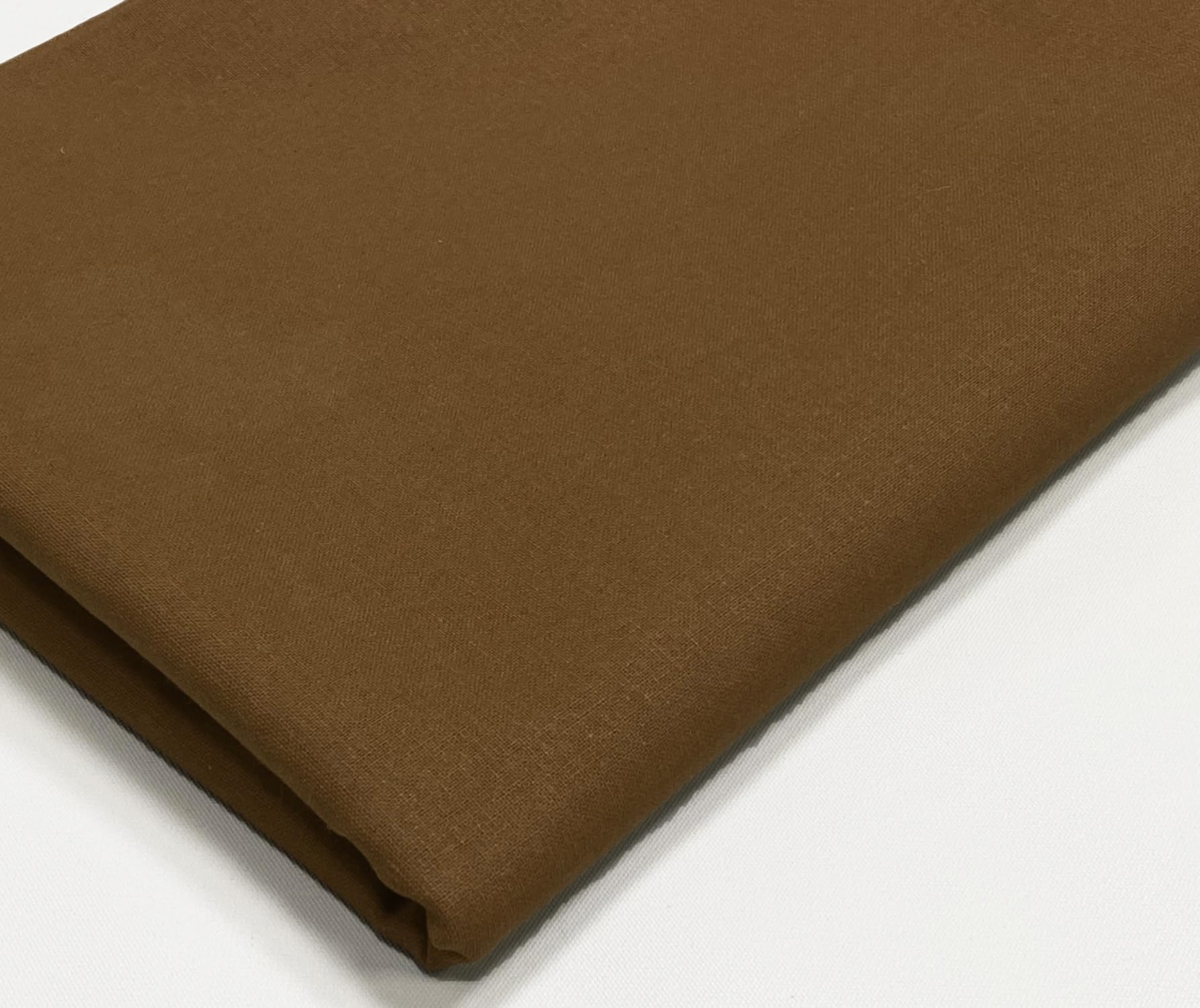 A-Express Plain Cotton Fabric - 60 Inches 150cm Extra Wide Per Metre - 150 GSM Viscose Material - for Clothing, Quilting, Curtain Lining, Sheeting, Costume, Dress, Bedding - Light Brown 5 Meters — image 1
