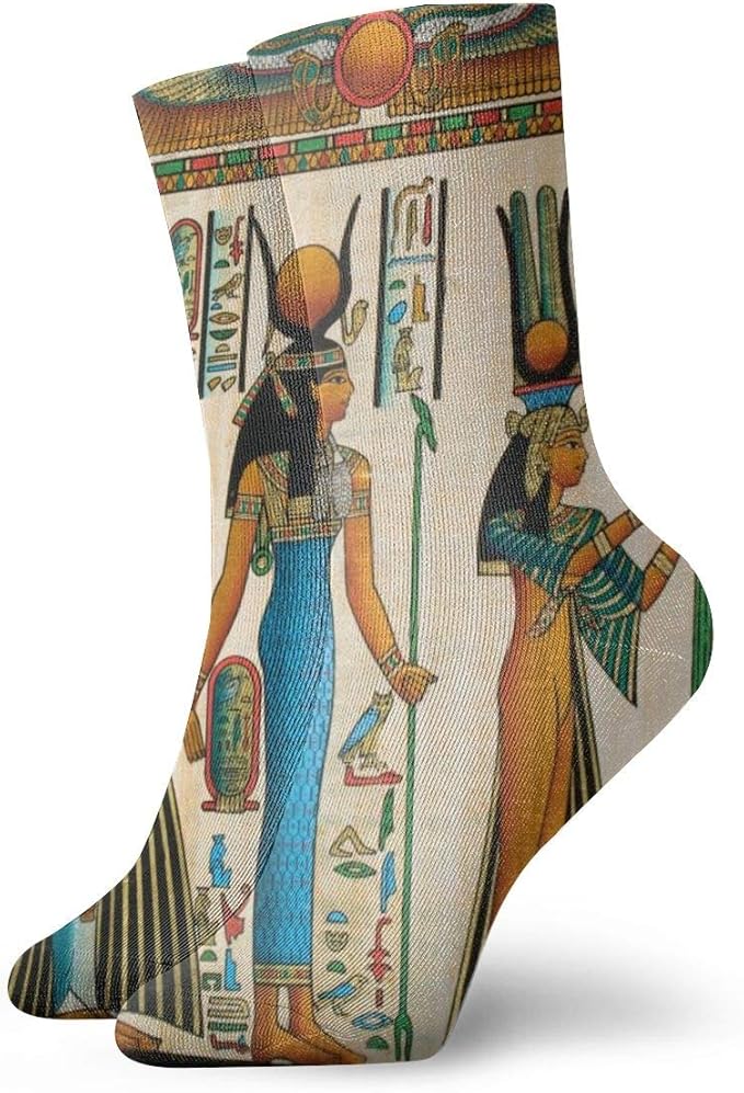 Unisex Novelty Casual Crew Sock Egyptian Queen Primitive