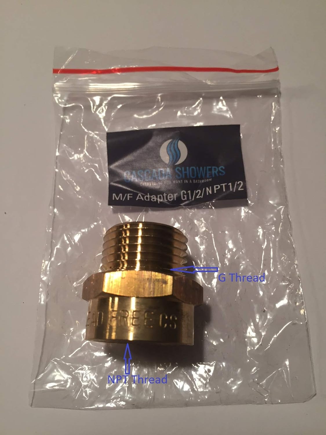 Adattatore per tubo da giardino, in ottone, filettatura fine da 1-1/16