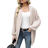 Ziesexy Womens Oversized Cardigan Sweaters 2025 Fall Long Lantern Sleeve Knit Open Front Cozy Long Cardigans for Women