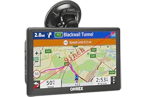 OHREX N900 GPS Navigator for Truck Car, 9 inch GPS Truck Driver Commercial, Trucker GPS for Semi Truck 2025, Lifetime Map Updates, Custom Truck Routing, Lane Guidance