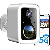 2K Security Cameras Wireless Outdoor, Free Cloud Storage, Integrated Spotlight & Siren, AI Motion Detection, 2-Way Audio, 1-6 Months Battery Life, Cameras for Home Security Support 5GHz WiFi, IP66