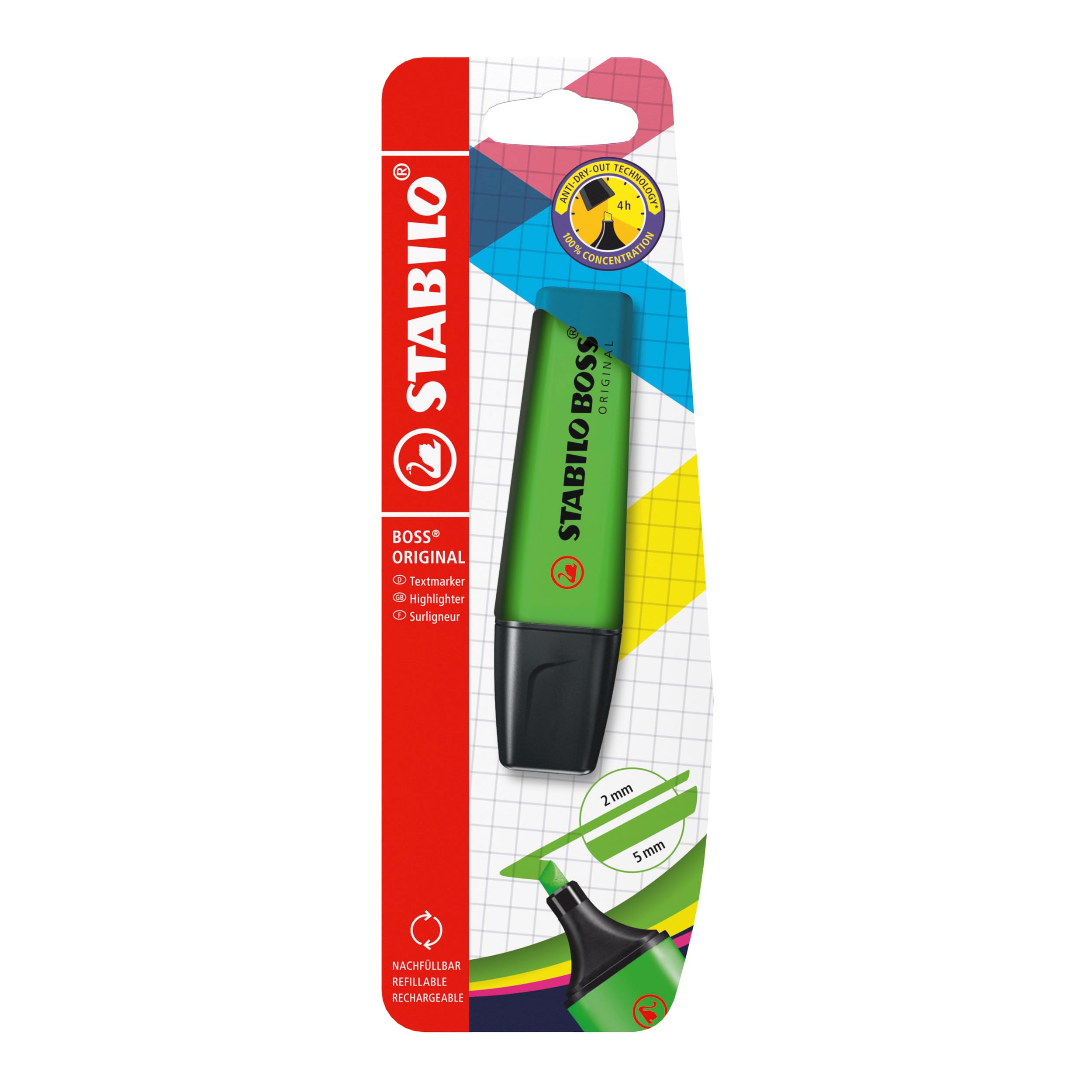 STABILO BOSS ORIGINAL - Highlighter - Pack of 1 - Green