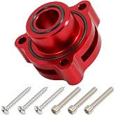 Blow Off Valve Adapter BOV Adapter Fits Fiesta Mustang 1.5L-2.7L Red | fits Fusion Edge Escape Transit Bronco 1.5 1.6 2.0 2.3 2.7L More Models, Fit for EcoBoost Turbo - CNC Billet Aluminum Red
