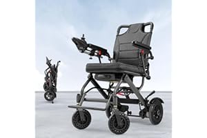 VERPAL Lightweight Electric Wheelchair 33lbs, Foldable Power Wheelchair for Adults, Dual Motors 360W, Portable Folding, Motorized Mobility Scooters for Seniors, All Terrain, Travel Size (220 Lbs Capacity)