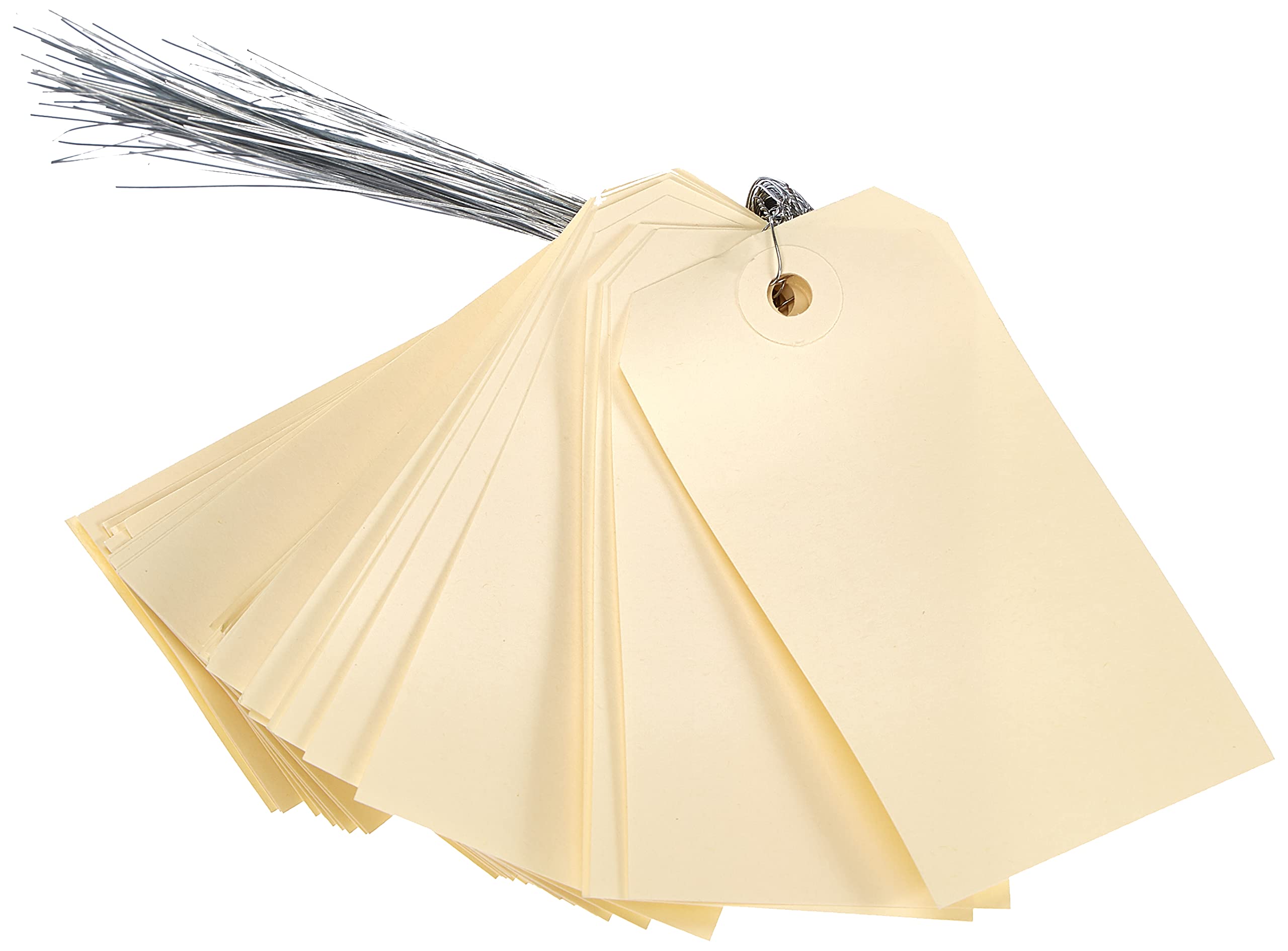 Office Star 75-400 Hang Tags with Wire Pack of 1,000. 100 x 51 mm