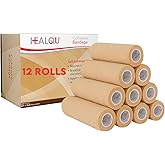 HEALQU Self Adhesive Bandage Wrap – Cohesive Tape for Athletic & Sports - 6” x 5 Yards Self Adherent Medical Tape, Flexible, Waterproof Elastic Bandages for Wrist & Ankle Vet Wrap for Dogs (12 Rolls)