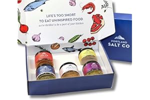 Portland Salt Co. Holiday Gift Set - Gourmet Spice Blends: Greek Blend, Pork Rub, Steak Salt, Toast Sugar & Za'atar - Perfect for Grilling, Cooking & Gift Giving. 5-Pack Seasoning Set.