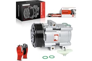A-Premium AC Compressor with 8-Groove Pulley Compatible with Ford & Lincoln Vehicles - 4.6L, 5.4L, 6.0L, 6.8L - Excursion 200