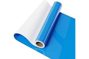 IROHTV Blue Permanent Vinyl, 12" x 6 FT Glossy Blue Vinyl Roll for Cricut, Silhouette All Cutting Machines, Adhesive Vinyl for Craft Wall Stickers Scrapbooking Car Decals Signs