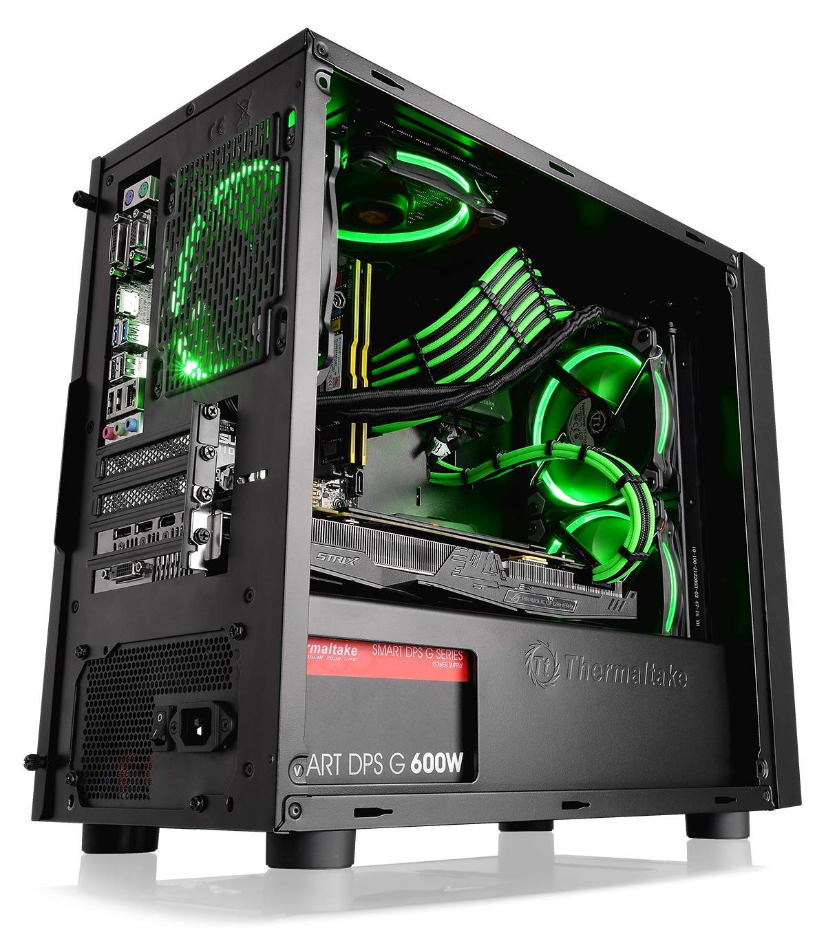 Thermaltake Versa H17 Black Micro ATX Mini Tower Gaming Computer Case 2.0 Edition with One 120mm Rear Fan Pre-Installed CA-1J1-00S1NN-A0