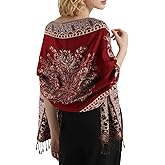E-Clover Pashmina Shawl Wraps for Women Evening Dresses Elegant Soft Rave Scarf Festival Reversible Men Scarves