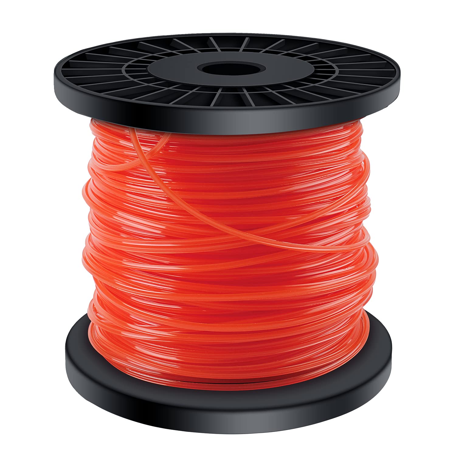 OMECO Trimmer Line, 2.8 mm, Grass Trimmer, Replacement Thread, Trimmer, Brush Cutter Thread for Brushcutter, Park, Garden, Lawn, Grass Star Shape, Orange, Nylon Thread, 100 m