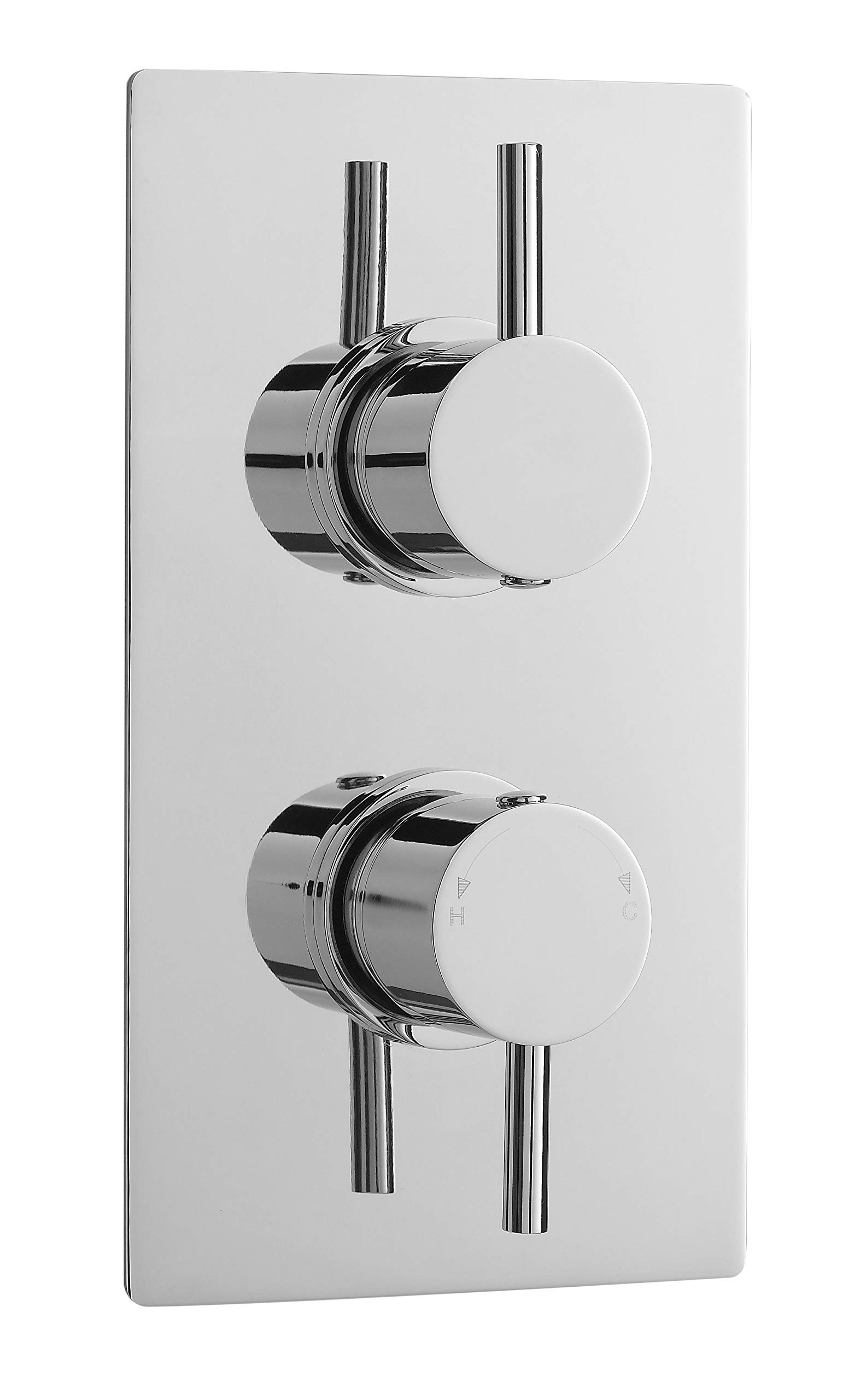 Home of Ultra Quest Concealed Thermostatic Twin Shower Valve with Square Plate.