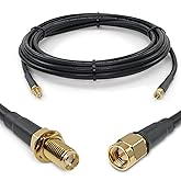 Proxicast 15 ft SMA Male to SMA Female Premium 240 Series Low-Loss Coax Cable (50 Ohm) - Antenna Lead Extender for 4G LTE, 5G