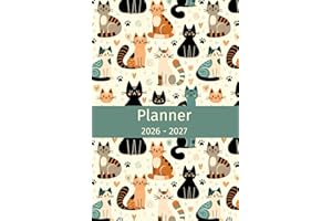 Planner 2026-2027: Agenda for Cat Lovers, Gift for Cat Mom, Cat Dad, Cat Owner, Cat Sitter, Animal Lovers, Calendar Weekly an
