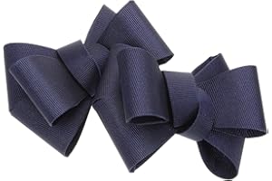 SUPVOX Classic Navy Bow Shoe Clips for Women Removable Decorative Accessories for Wedding Party Boots Bags