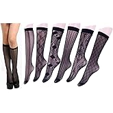 Toptim Womens Knee High Patterned Trouser Socks Dress Socks