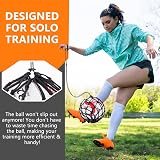 Ainiv Soccer Ball Net Kicker 1PC Trainer for Size 3-5 Footballs Black view 5