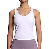 Dragon Fit Women's Padded Workout Tank Tops Fitted Wirefree Longline Sports Bra for Gym Yoga