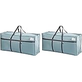 VENO 2 Pack Extra Large Moving Bags, Heavy Duty Storage, Moving Boxes, Large Storage Bins with Lids Alternative for College, Christmas Tree, Packing Supplies Essentials (Light Blue Matte, 2 Pack)