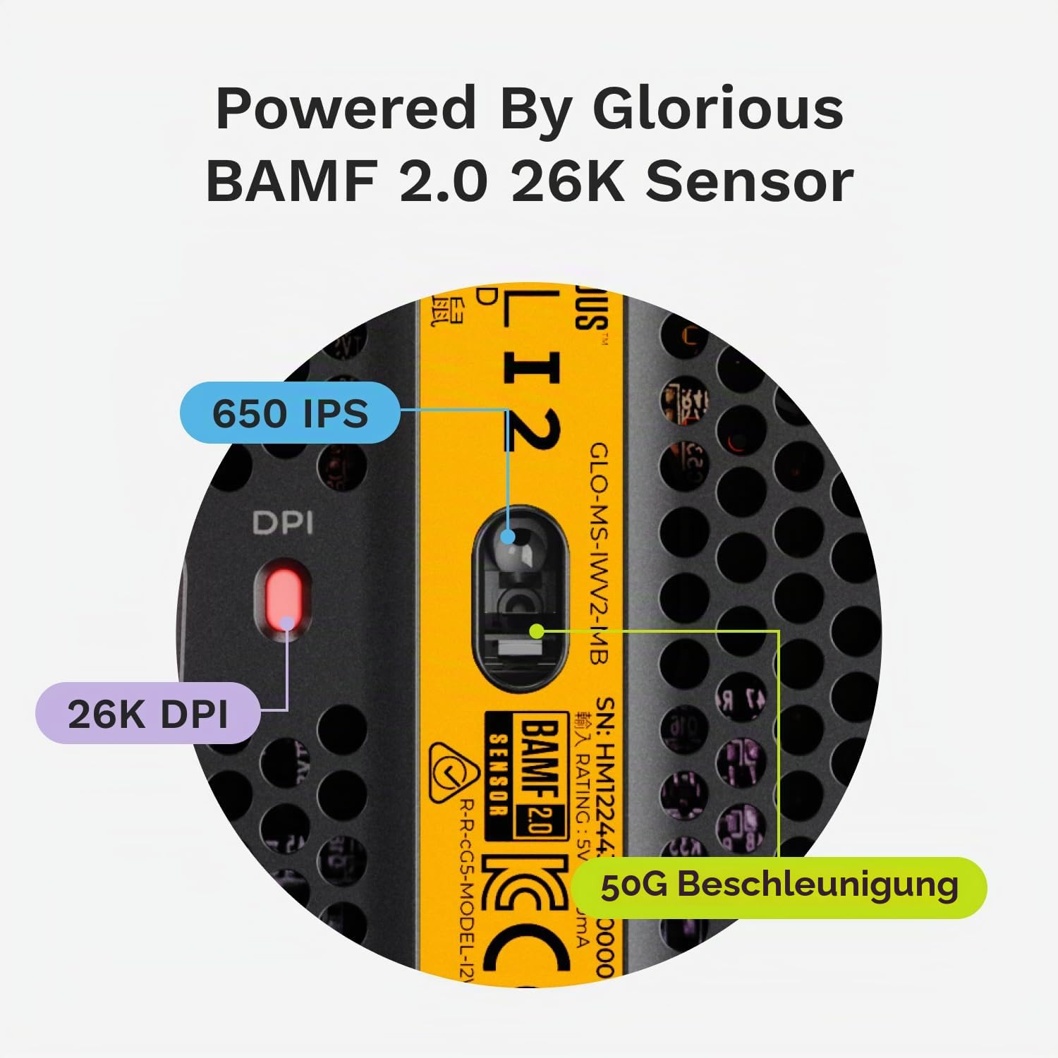 GLORIOUS Model I 2 Kabelgebundene Gaming-Maus, 66g 9 Makro-Tasten Schwarz 6
