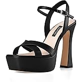 Dumjey Platform Heels for Women Chunky High Heel Sandals with Ankle Strap, Open Toe Dress Shoes for Work Party Evening Wedding