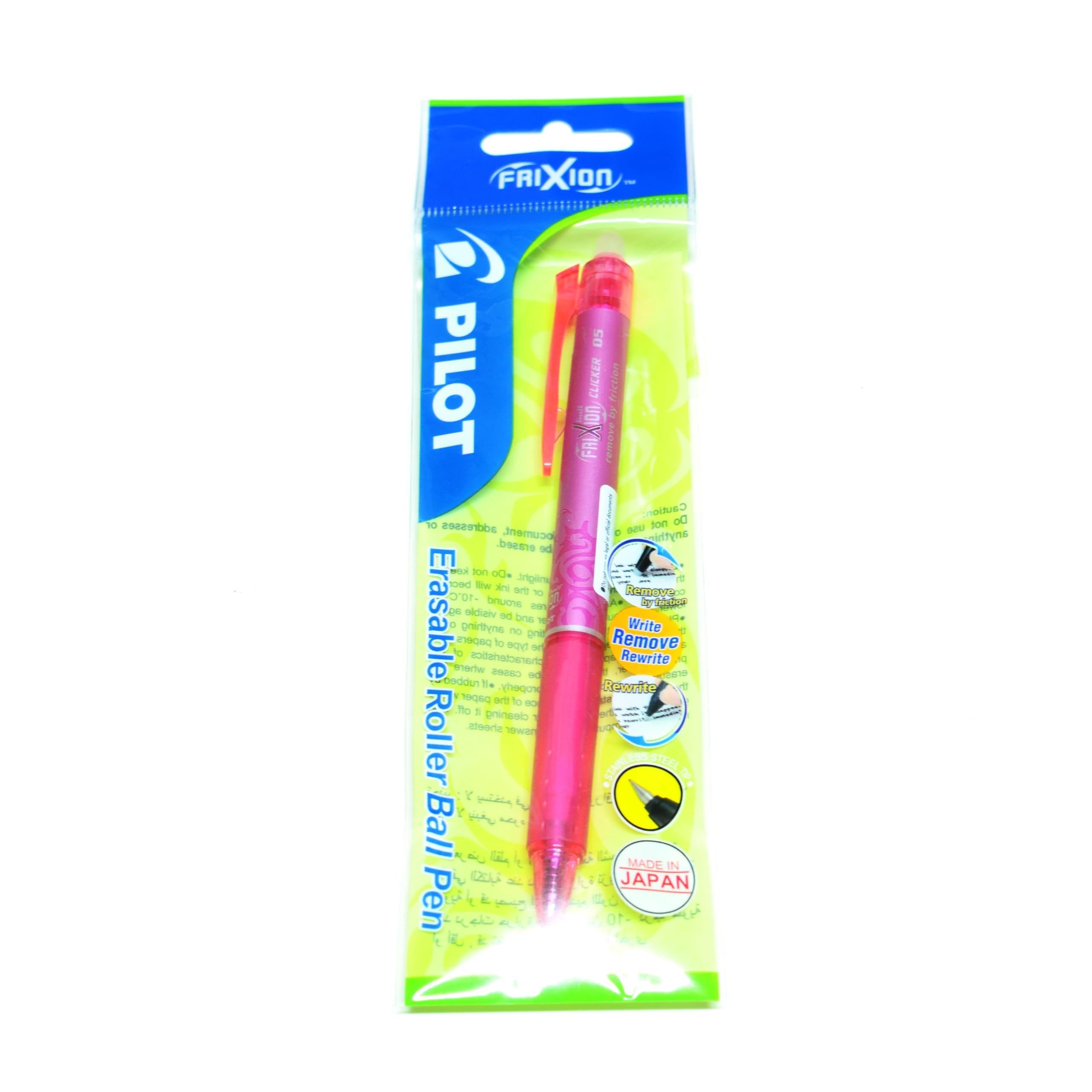 Pilot FriXion Ball Clicker Rollerball Pen 0.3 mm Light Pink