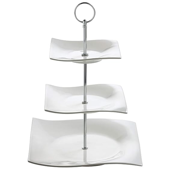 Maxwell & Williams Motion Etagere, Porzellan, Weiß, 25x25x34