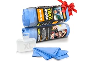 ARTIPOLY Premium Extra Large Shammy Cloth for Car Drying 2pk (34"x25") - Super Absorbent XL Chamois Towel - Reusable Shammy f
