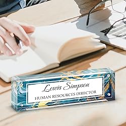 HETOOSHI Name Plate for Desk, Desk Double sided