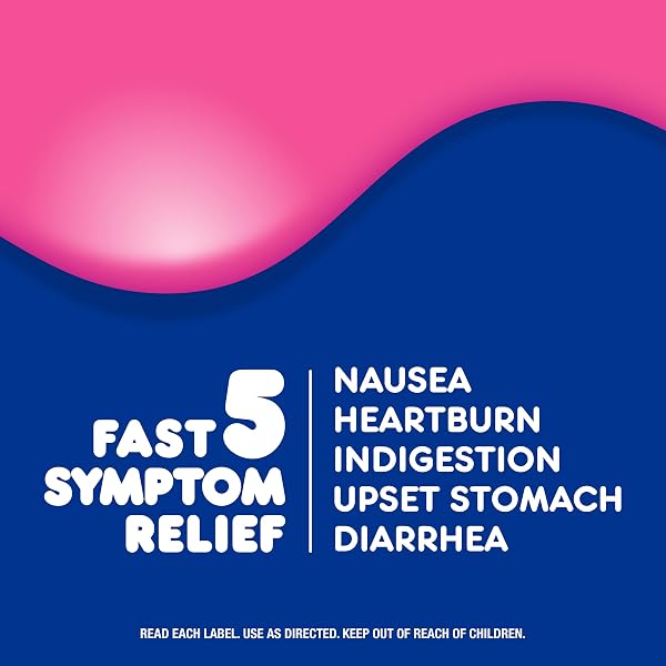 PEPTO BISMOL ULTRA LIQUID FOR NAUSEA, HEARTBURN, INDIGESTION, UPSET STOMACH, AND DIARRHEA – 5 SYMPTOM FAST RELIEF MEDICATION FOR ADULTS, CHERRY FLAVOR, 2X16 OZ