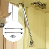 Juibao 2 Pack Gas Strut 100N Soft Close Hinges Cabinet Lift Supports 26cm Silver view 6