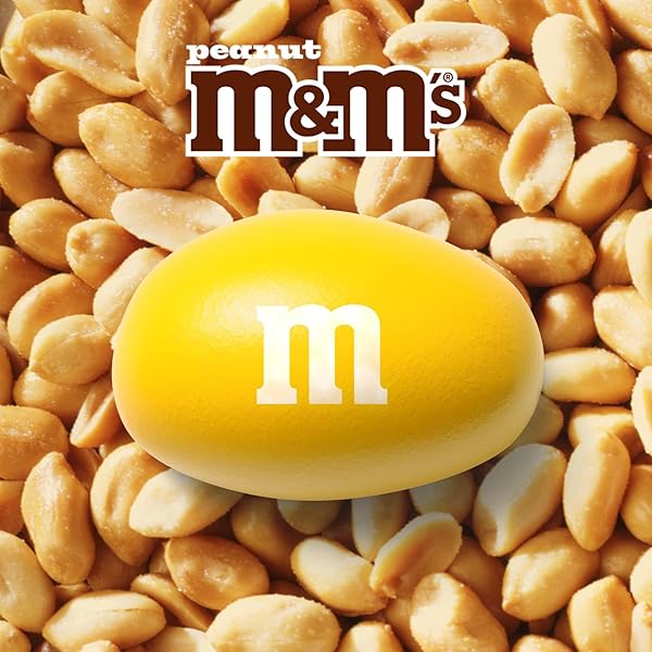 M&M’S PEANUT CHOCOLATE CANDY, FULL SIZE 1.74 OZ BAG, PACK OF 48 BULK CANDY CHOCOLATE