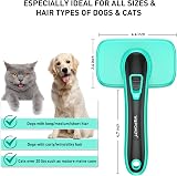 WOPQAEM Dog Brush Self Cleaning Slicker Grooming for Pets Green view 4