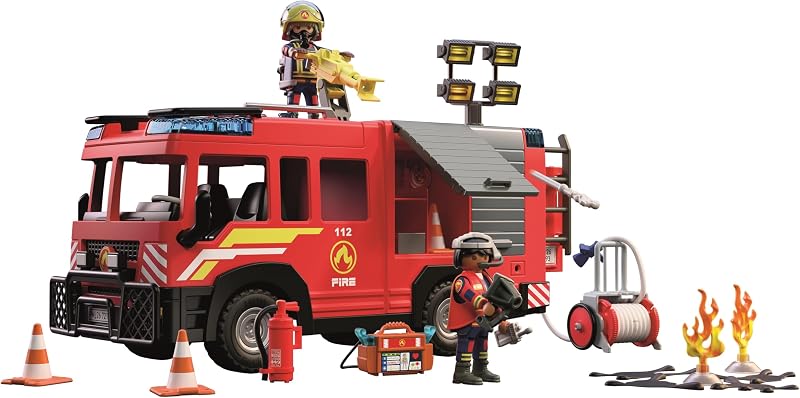 | City Action | Feuerwehr‑Rüstfahrzeug | Einsatzfahrzeug mit Licht & Sound, Löschkanone, Schaumgeschoss & umfangreicher Ausrüstung | Für Kinder ab 4 Jahren | 72193