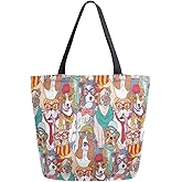 ZZKKO Japanese Cherry Canvas Tote Grocery Bag Shoulder Casual Book Bag