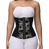 SHAPSHE Corset Top Waist Trainer Shaper Cincher Womens Corset Shapewear Black Going Out Underbust Faja Body Shaper with Hooks