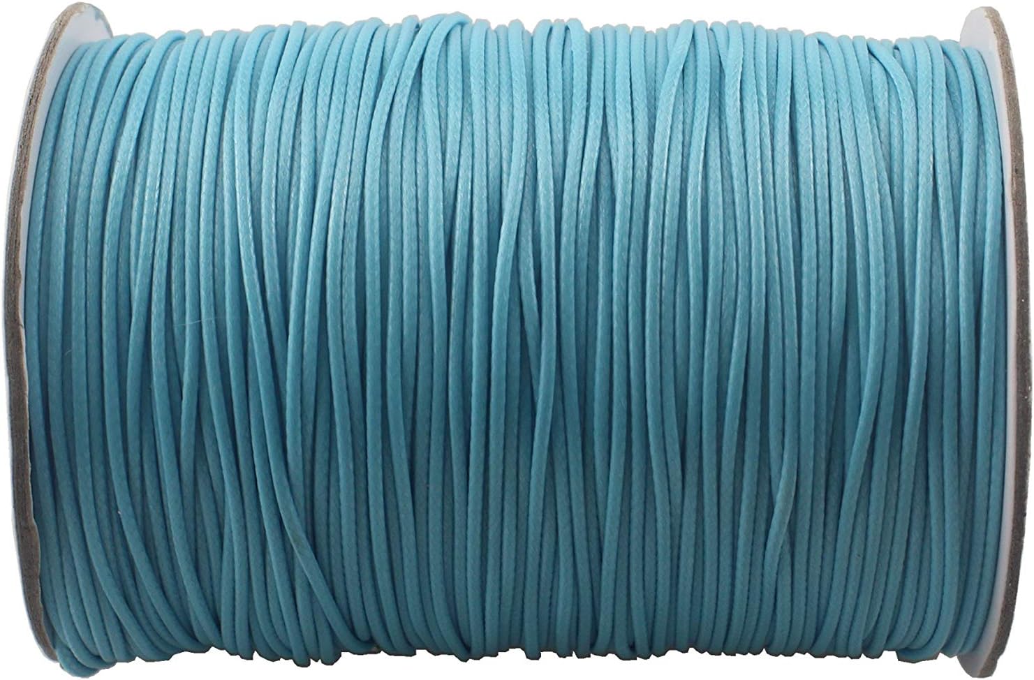 QIANHAILIZZ 200 Yards 1.0 mm Waxed Jewelry Making Cord Waxed Beading String Craft DIY Thread (Blue)