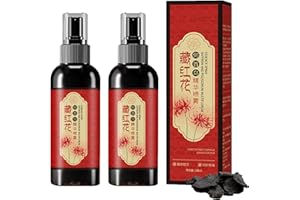 Saffron Hair Blackening Spray - Saffron Hair Spray, Natural Plant Saffrons and Polygonum Multiflorum Essence Sprays, Gray Hai