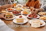 1ABOVE 100 Pack 9-Inch White Disposable Paper Plates 23cm view 6