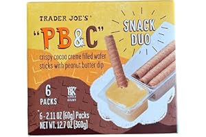 VICTORIA'S SECRET PB&C Crispy Cocoa Creme Filled Wafer Sticks with Peanut Butter Dip Snack Duo by Trader Joe's 12.7 Oz - (Pack of 1)