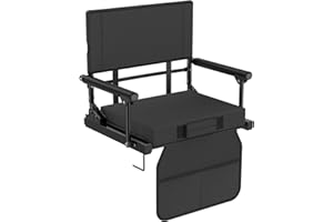 Annzoe Stadium Seats for Bleachers with Back Support, 600 Lbs Rated with Lightweight Soft Comfort Cushion, Stadium Seating for Bleachers with Adjustable Back Support and Shoulder Strap