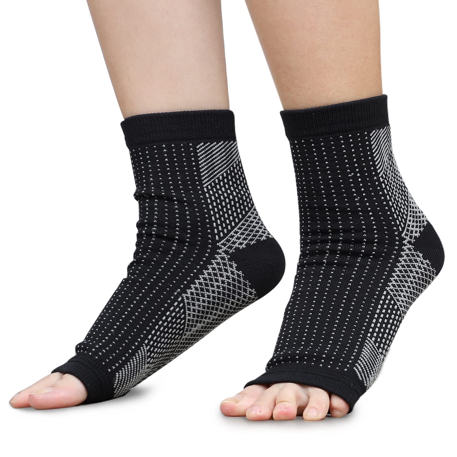 MINDINSOLE Compression Socks - Plantar Fasciitis Support Socks Prevent Foot Pain and Discomfort l Heel Support for Plantar Fasciitis Relief l High-Performance Compression Socks for Women and Men