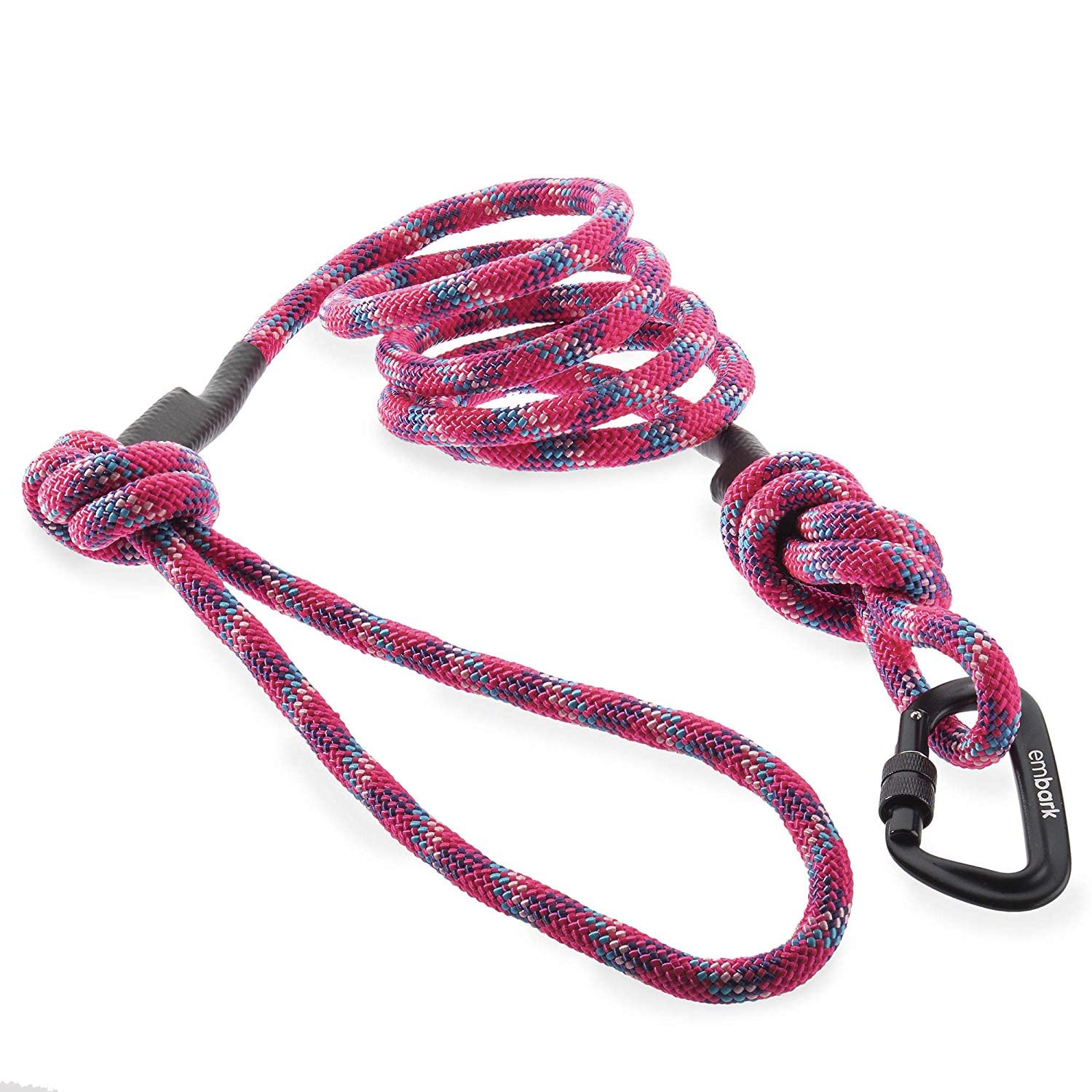Embark Adventure Pro Leash with Mountain Climbing Rope and Carabiner. Unmatched Strength & Durability, 6ft, Colourful, and Sturdy Nylon Dog Leads for Small, Medium, Large Breed Dogs