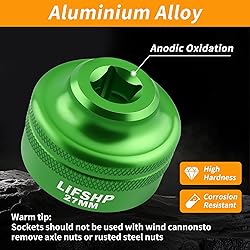 LIFSHP 27MM Oil Filter Socket,3/8" Drive For