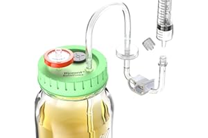 Upgraded Lliquid Culture Lid with Tubing for Media Extraction Standard Mason Jar Mycology Tube Lid for Mushroom growing(6pcs)
