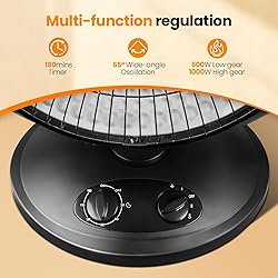 Kismile Oscillating Parabolic Space Heater with