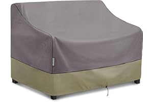 KylinLucky Patio Furniture Loveseat Covers 48W x 26D x 33H inches,2-Seater Outdoor Sofa Covers Waterproof Grey